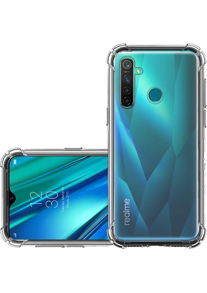 Realme 6 Köşeli Şeffaf Anti Shock Silikon Kılıf fiyatları