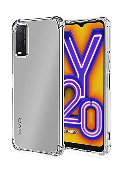 Vivo Y11S Köşeli Şeffaf Anti Shock Silikon Kılıf fiyatları