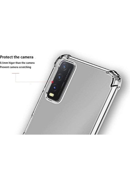 Vivo Y11S Köşeli Şeffaf Anti Shock Silikon Kılıf modelleri