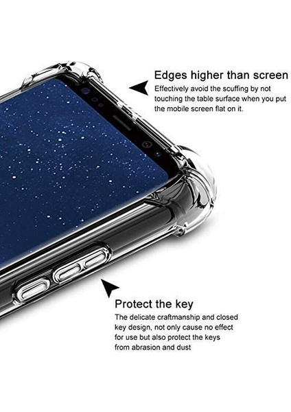Vivo Y16 Köşeli Şeffaf Anti Shock Silikon Kılıf modelleri