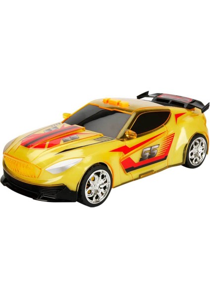 Sesli ve Işıklı Renk Değiştiren Araba Sarı 27 Cm.