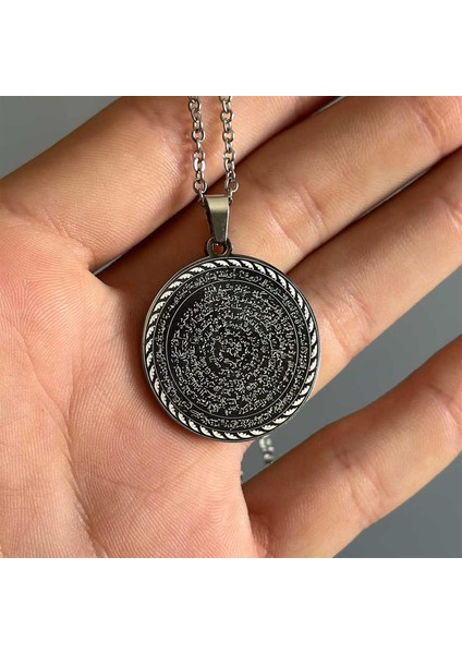 Mührü Süleyman ve Cin Mektubu Yazılı Çelik Kolye fiyatları