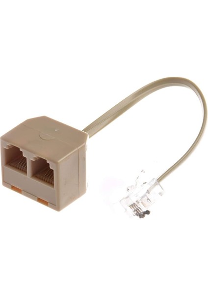2 Port RJ11 Splitter 2 Li RJ11 Çoğaltıcı Kablolu RJ11 Çoğaltıcı