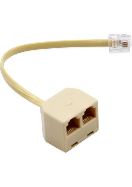 2 Port RJ11 Splitter 2 Li RJ11 Çoğaltıcı Kablolu RJ11 Çoğaltıcı