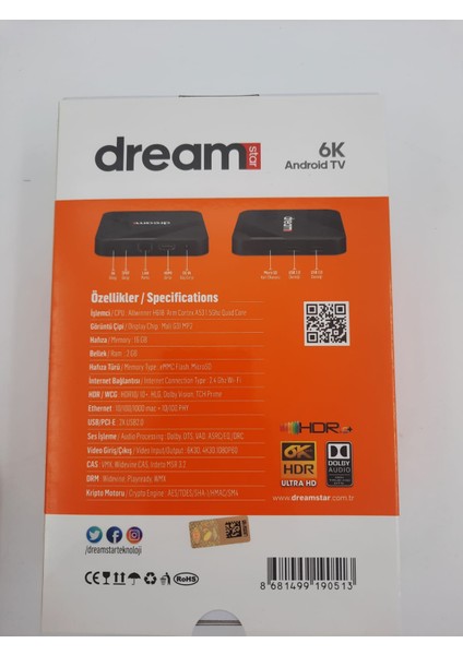 I1 6k Android Tv Box (Android 12 ) Drm-I1