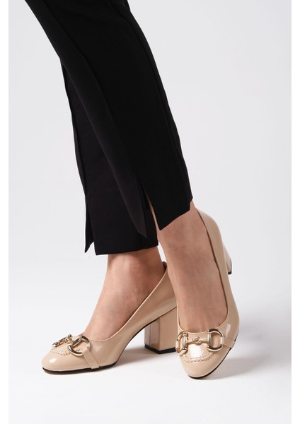 Leandra Ten Rengi Kadın Topuklu Ayakkabı modelleri