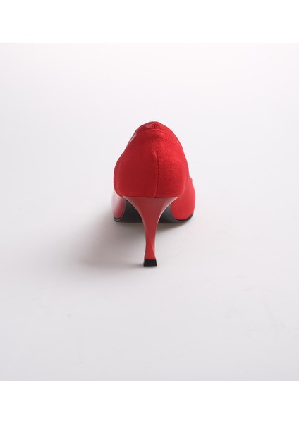 Wendy Kırmızı Süet Ve Rugan Kadın Topuklu Ayakkabı indirimleri