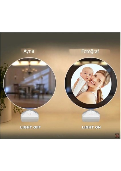 Fotoğraflı LED Işıklı Sihirli Ayna Resimli Çerçeve Dekoratif Masa Makyaj Ayna modelleri