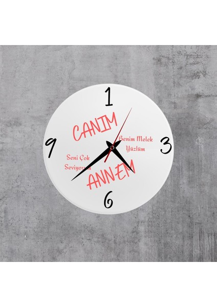 Anneler Gününe Özel Cam Duvar Saati modelleri