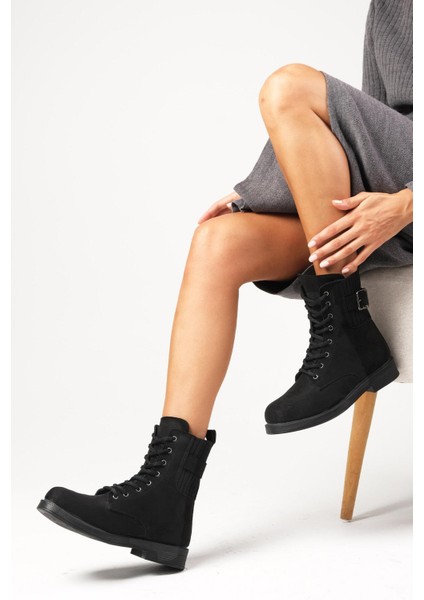 Lyssa Siyah Bağcıklı Kadın Oxford Bot modelleri