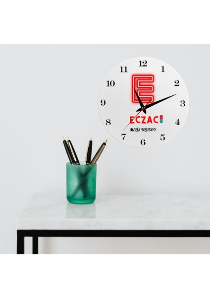 Eczacılara Özel Cam Duvar Saati fiyatları