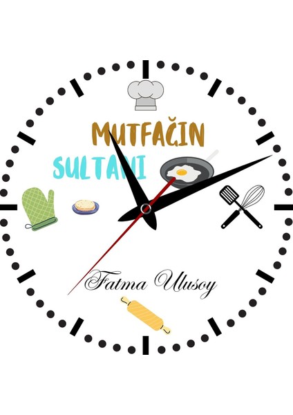 Mutfağın Sultanı Hediye Temalı Cam Duvar Saati modelleri
