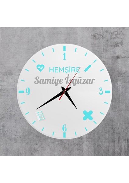 Hemşirelere Özel Cam Duvar Saati fiyatları