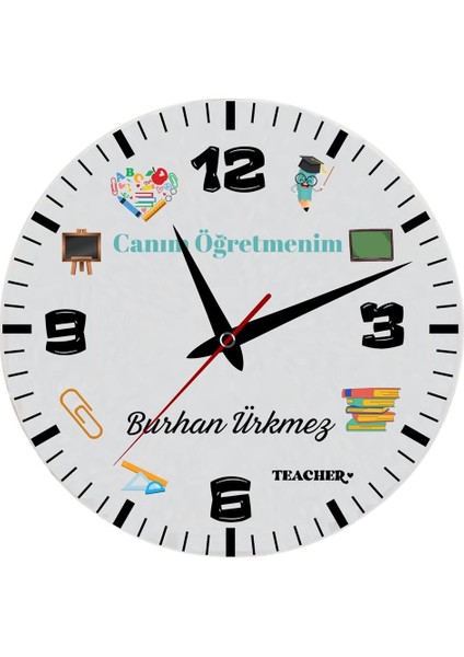 Öğretmenlere Özel Duvar Saati Cam Duvar Saati modelleri