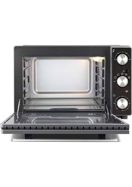 Tasarım Fırın, 32 Litre Pişirme Alanı, 4 Çekmece, 70 – 230°C, Pizza Taşı Dahil, 5 Kat Fonksiyon: Sıcak Hava, Motorlu Döner Şiş fiyatları