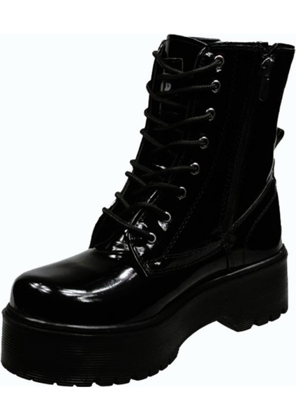 232-1425 Zn Kadın Siyah Rugan Yüksek Taban Bot modelleri