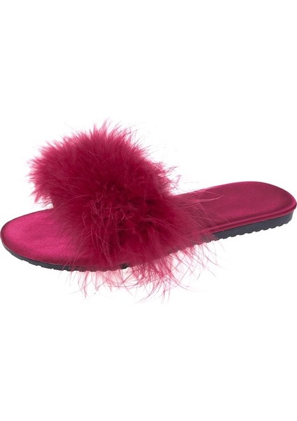 Terlik Bayanlar Kabarık Yuvarlak Burunlu Düz Parmak Arası Terlik (Yurt Dışından)