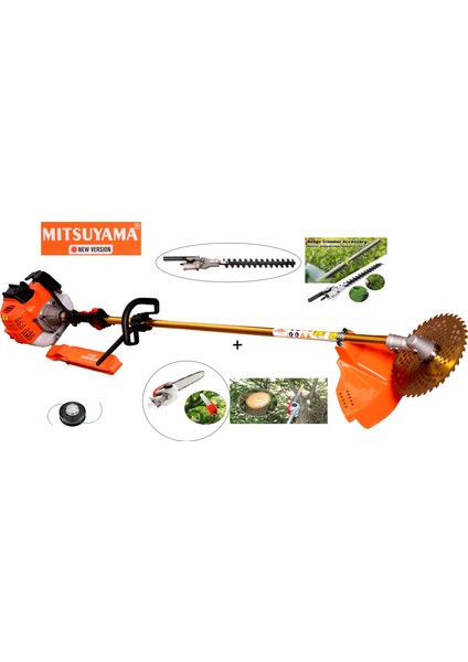 Japon Yan Tırpan + Dal Budama + Çit Kesme Makinesi 4.2 kw 5.7 hp