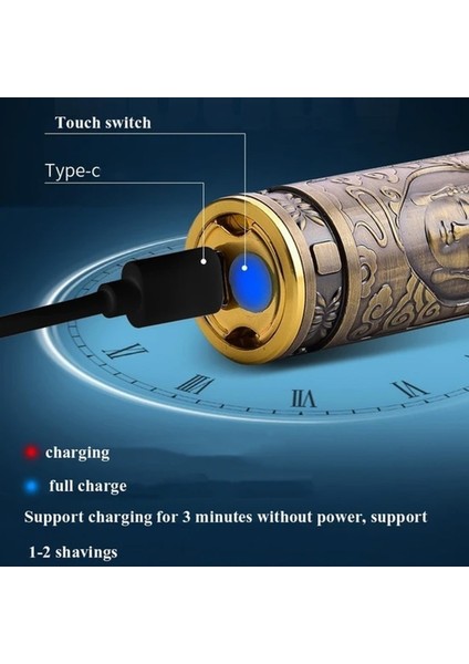 Profosyonel Tıraş Makinesi 2 Makine 3 Başlık Sakal Yanak Burun T Bıçak Ense Çizim Epilasyon Öncesi modelleri