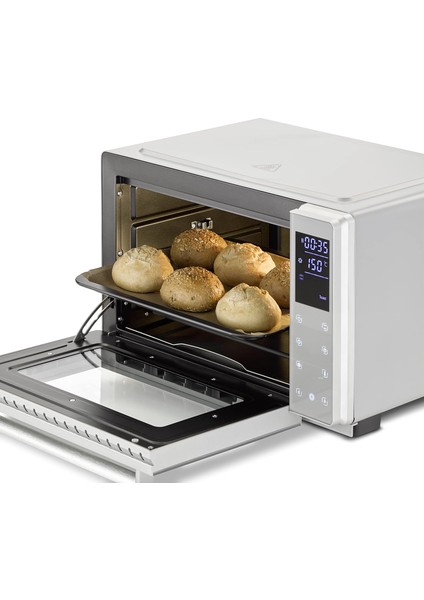 Fırın, 3 Seviye, Izgara, 26 L, Çıkarılabilir Paslanmaz Çelik Kırıntı Çekmecesi fırsatları