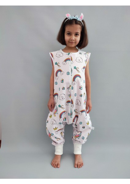 Kolsuz Bebek Kız Çocuk Uyku Tulumu 21-24 Derece Unicorn Desen