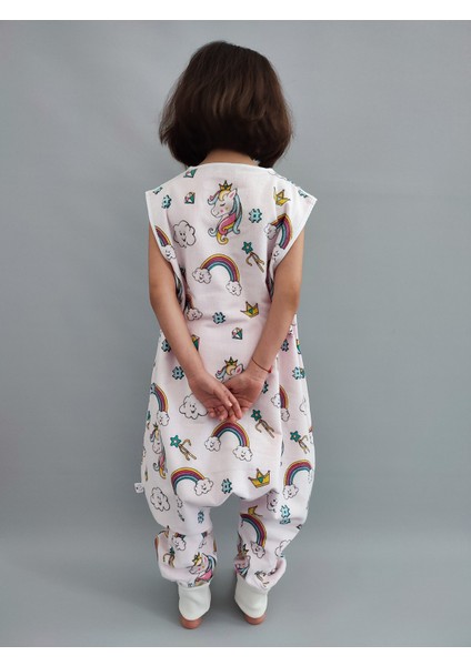 Kolsuz Bebek Kız Çocuk Uyku Tulumu 21-24 Derece Unicorn Desen