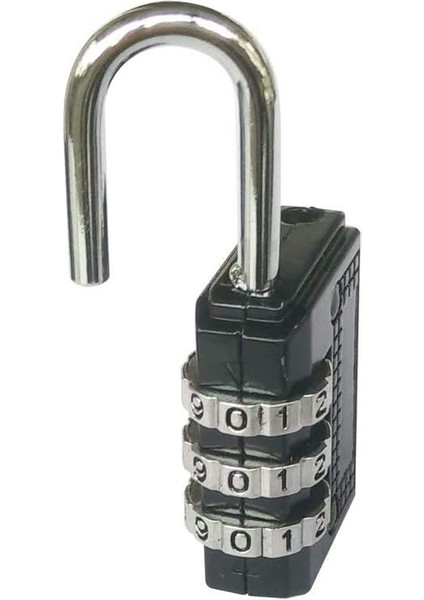 x Siyah Sıfırlanabilir 3 Arama Haneli Kombinasyon Şifre Asma Kilit Kod Kilidi Bavul Bagaj Seyahat Sırt Çantası Bagaj (Yurt Dışından) fiyatları