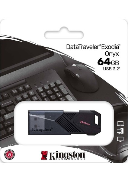 Dtxon 64GB USB 3.2 Gen.1 Datatraveler Exodia Onyx Flash Bellek Dtxon/64