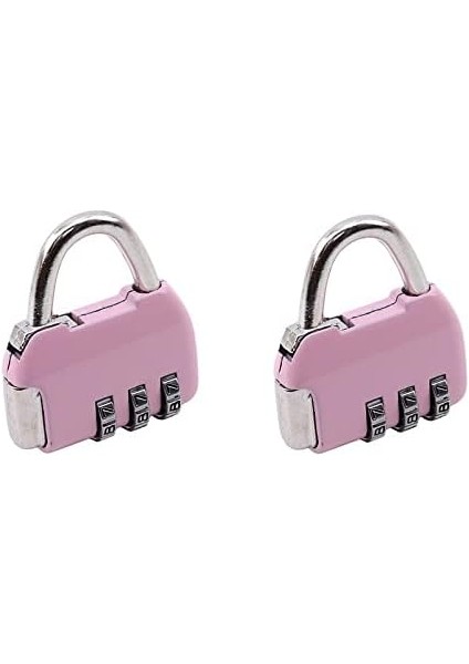 Kombinasyon Asma Kilit, Mini Seyahat Bavul Sırt Çantası Için 3 Haneli Şifreli Asma Kilit, Dolap Için Sıfırlanabilir Asma Kilit Güvenlik Şifreli Kilit 3 Adet (Yurt Dışından)