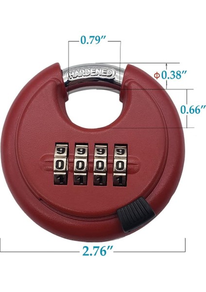 2 Paket Puyueo 4 Dijital Ağır Hizmet Şifreli Asma Kilit Disk Şifreli Kilit Yuvarlak Kod Kilidi (Kırmızı) (Yurt Dışından) modelleri