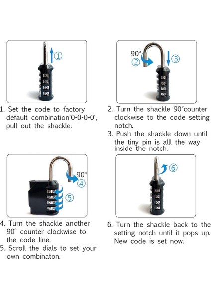 Şifreli Kilit, 4 Haneli Şifreli Asma Kilit Okul Spor Salonu Dolabı Için Dış Mekan Su Geçirmez Asma Kilit, Spor Dolabı, Çit, Alet Kutusu, Kasa, Çile Depolama Vb (Siyah 4 Paket) (Yurt Dışından) fırsatları