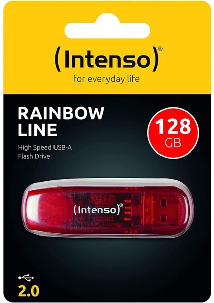 128GB USB 2.0 Rainbow Line Flash Bellek