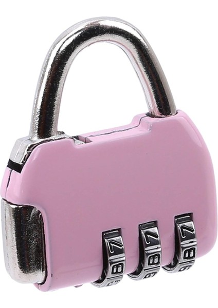 Dollandd 3 Haneli Küçük Şifreli Kilit Sıfırlanabilir Asma Kilit Bagaj Kilidi Spor Salonu Valizler Soyunma Evrak Çantaları Çekmeceler Çanta, Pembe (Yurt Dışından) fiyatları