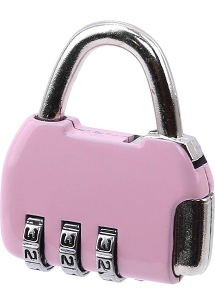 Dollandd 3 Haneli Küçük Şifreli Kilit Sıfırlanabilir Asma Kilit Bagaj Kilidi Spor Salonu Valizler Soyunma Evrak Çantaları Çekmeceler Çanta, Pembe (Yurt Dışından) modelleri