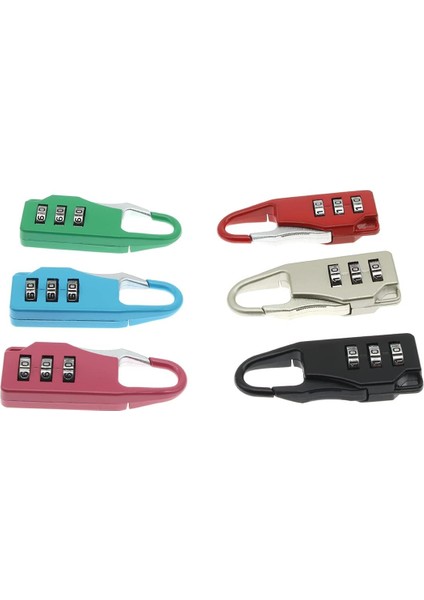 Adet Bagaj Şifreli Kilitler Asma Kilit Çinko Alaşımı Küçük Güvenli Kombinasyon Asma Kilit, Sırt Çantaları Çanta Valizler Bagaj Evrak Çantaları Dizüstü Bilgisayar (6 Renk) (Yurt Dışından)