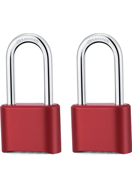 Okul, Kapı, Çit, Spor Salonu Dolabı, Hasp Depolama Için Şifreli Kilit 4 Haneli Ağır Hizmet Dış Mekan Su Geçirmez Asma Kilit (Kırmızı 2 Paket) (Yurt Dışından)