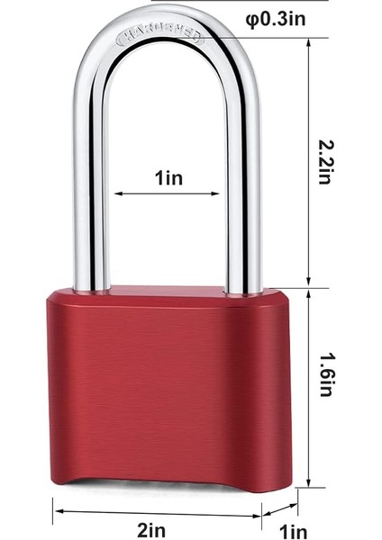 Okul, Kapı, Çit, Spor Salonu Dolabı, Hasp Depolama Için Şifreli Kilit 4 Haneli Ağır Hizmet Dış Mekan Su Geçirmez Asma Kilit (Kırmızı 2 Paket) (Yurt Dışından) fiyatları