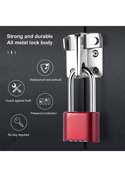 Okul, Kapı, Çit, Spor Salonu Dolabı, Hasp Depolama Için Şifreli Kilit 4 Haneli Ağır Hizmet Dış Mekan Su Geçirmez Asma Kilit (Kırmızı 2 Paket) (Yurt Dışından) fırsatları