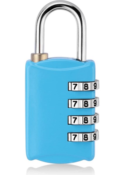 Soyunma Için 4 Haneli Kombinasyon Asma Kilit, Römork Bavul Için Paslanmaz Çelik Disk Kombinasyon Asma Kilit Mini Kilit Gül Kırmızı 1 Boyutu (Yurt Dışından)