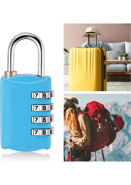 Soyunma Için 4 Haneli Kombinasyon Asma Kilit, Römork Bavul Için Paslanmaz Çelik Disk Kombinasyon Asma Kilit Mini Kilit Gül Kırmızı 1 Boyutu (Yurt Dışından) modelleri