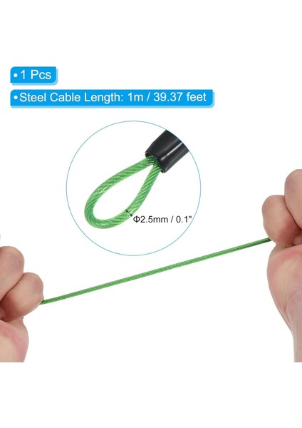 3 Haneli Şifreli Kilitli Güvenlik Çelik Kablo, Seyahat Asma Kilit 6.5ft Kaplamalı Güvenlik Tel Halat Bagaj Bavul Mavi Için Çift Döngü (Yurt Dışından) modelleri