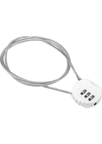 Şifreli Kilit 31.5 Inç, 2 Adet 3 Haneli Açık Su Geçirmez Kod Asma Kilit Bagaj Spor Salonu Soyunma Çit Araç Kutusu Sırt Çantası Için Tel Halatlı, Gümüş (Yurt Dışından)