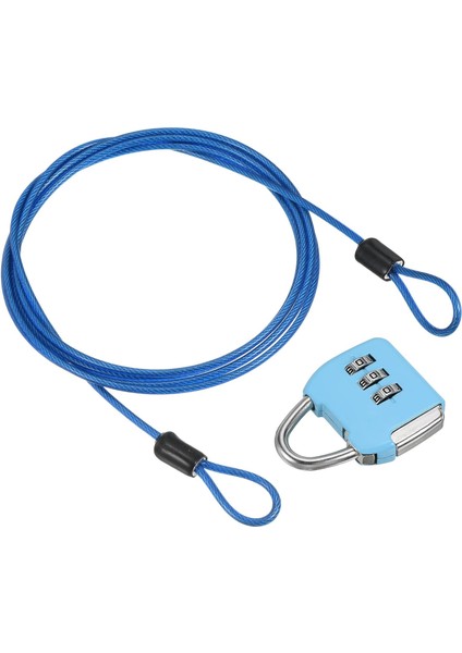 Haneli Şifreli Kilitli Güvenlik Çelik Kablo, Seyahat Asma Kilit 1.6ft Yeşil Kaplamalı Güvenlik Tel Halat Bagaj Bavul Gümüş Için Çift Döngü (Yurt Dışından)