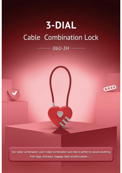 Adet 3.5 "50MM Aşk Kilidi Kalp Asma Kilit, Aşıklar Için Kalp Dilek Kilidi Düğün, Sevgililer, Yıldönümü, Seyahat, Yeni Yıl, Sevgililer Günü (LOVEPADLOCK0012-BLACK) (Yurt Dışından)