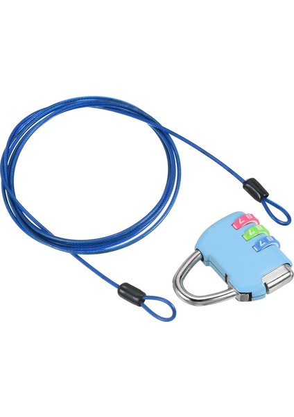 3 Haneli Şifreli Kilitli Güvenlik Çelik Kablo, Bisiklet Zinciri Asma Kilit 3ft Kaplamalı Güvenlik Tel Halat Dış Mekan Seyahat Bagajı Için Çift Döngü Yeşil (Yurt Dışından)