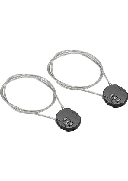 Şifreli Kilit 31,5 Inç, Bagaj Spor Salonu Soyunma Çit Araç Kutusu Sırt Çantası Için Tel Halatlı 3 Haneli Açık Su Geçirmez Kod Asma Kilit (Yurt Dışından)
