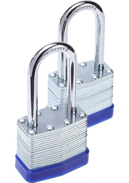 Lamine Çelik Anahtar Kilidi, 1-9/16 Inç Geniş Gövde, Benzer Anahtarlı 2 Asma Kilit, Uzun Kelepçe (Yurt Dışından)