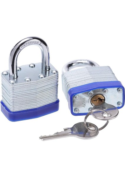 Lamine Çelik Anahtar Kilidi, 1-9/16 Inç Geniş Gövde, Benzer Anahtarlı 2 Asma Kilit (Yurt Dışından) fiyatları