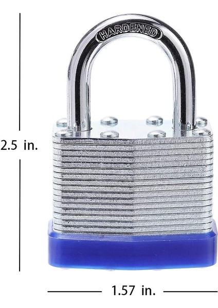 Lamine Çelik Anahtar Kilidi, 1-9/16 Inç Geniş Gövde, Benzer Anahtarlı 2 Asma Kilit (Yurt Dışından) fırsatları