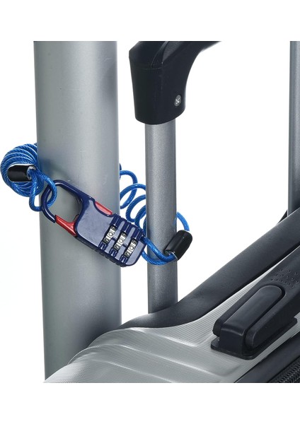 Yaylı Kablo ile 3 Haneli Şifreli Kilit, 2 Adet Kask Asma Kilit 3.3ft Bisiklet Soyunma Seyahat Bagajı Için Esnek Güvenlik Çelik Kilit Teli, Beyaz (Yurt Dışından) modelleri